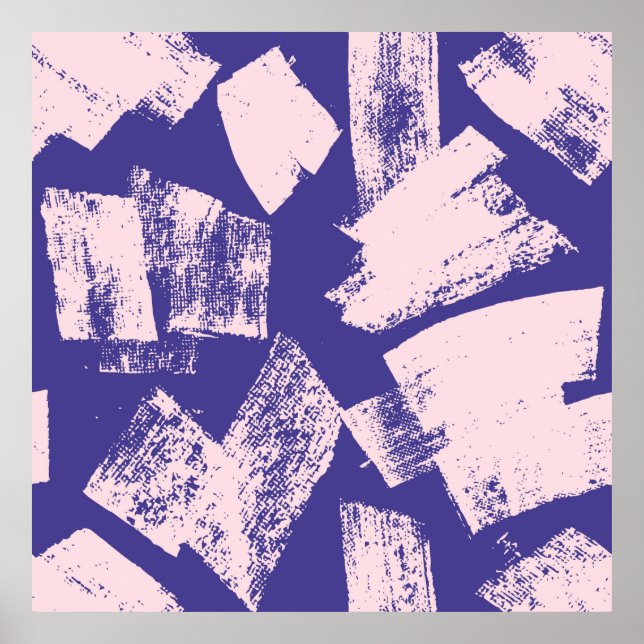 Abstraktes, nahtloses Muster mit Pinsel Poster (Vorne)