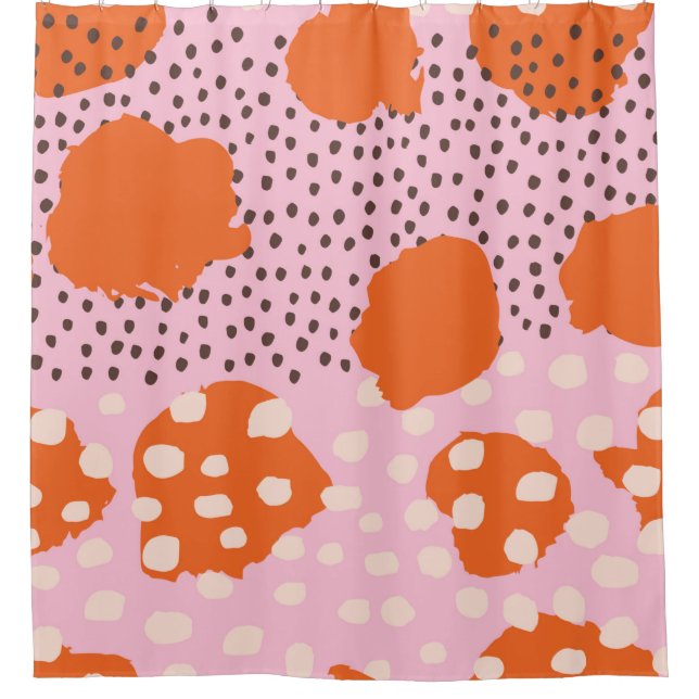 Abstraktes nahtloses Muster mit Pinselstrichen. Be Duschvorhang (Vorderseite)