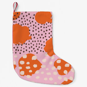 Abstraktes nahtloses Muster mit Pinselstrichen. Be Kleiner Weihnachtsstrumpf