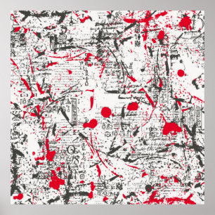 Abstraktes nahtloses Muster mit unleserlichen Frag Poster