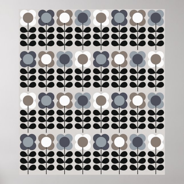 Abstraktes, nahtloses Muster. Nordischer Stil. Vi Poster (Vorne)