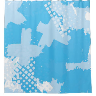 Abstraktes nahtloses Vintages Muster. Wiederholung Duschvorhang