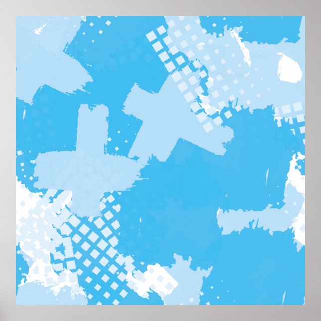 Abstraktes nahtloses Vintages Muster. Wiederholung Poster (Vorne)