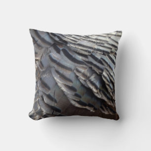 Abstraktes Naturdesign Wild Truthahn Federn II Kissen