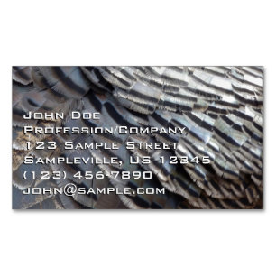 Abstraktes Naturdesign Wild Truthahn Federn II Magnetische Visitenkarte