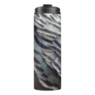 Abstraktes Naturdesign Wild Truthahn Federn II Thermosbecher