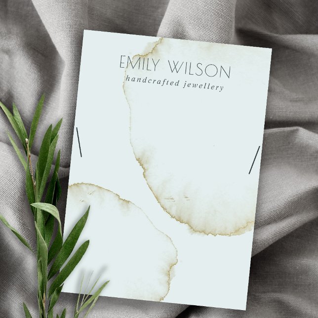 ABSTRAKTES NECKLACE-DISPLAY-LOGO, SOFT AQUA BLUE G VISITENKARTE (Von Creator hochgeladen)