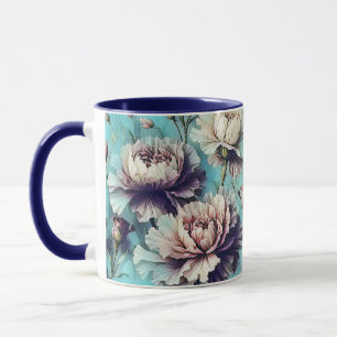 Abstraktes Nelkenmuster Design 1 Tasse