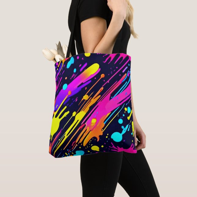 Abstraktes Neon-Farbtupdesign (Von Nahem)