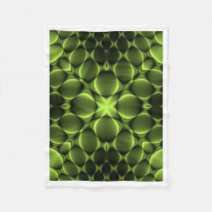 Abstraktes Neon-Grün geometrisches Muster Fleece-D Fleecedecke