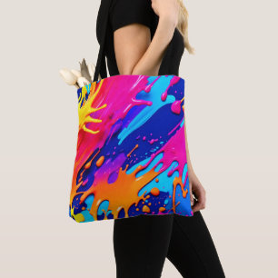 Abstraktes Neon Paint Tropfen Design