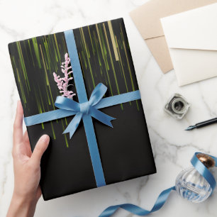 Abstraktes Neon-Schallwellenmuster Geschenkpapier