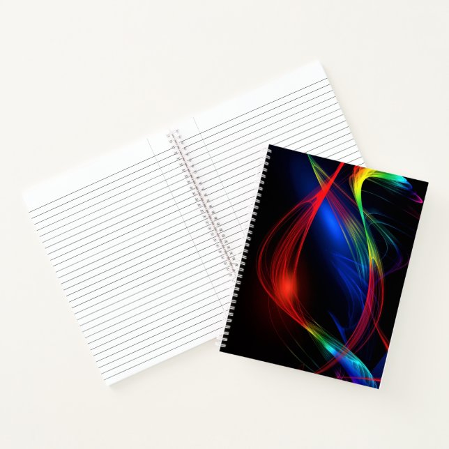 Abstraktes Neonlicht-Notebook Notizbuch (Innenseite)