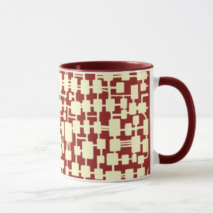 Abstraktes Netzwerk - Creme im März 941F20 Tasse