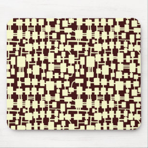Abstraktes Netzwerk - Creme on Dark Brown 330000 Mousepad