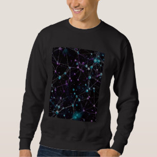 Abstraktes Netzwerk Galaxy Sci-Fi Kunst Sweatshirt