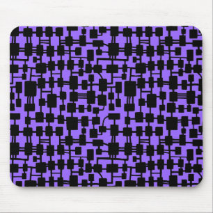 Abstraktes Netzwerk - Schwarz auf Lila 9966FF Mousepad
