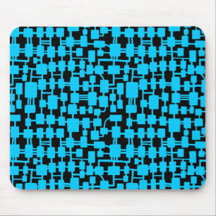 Abstraktes Netzwerk - Sky Brown on Black Mousepad
