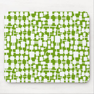 Abstraktes Netzwerk - Weiß auf Grün 669900 Mousepad