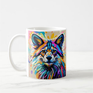 Abstraktes, niedliches und lustiges Tierkunstdesig Kaffeetasse