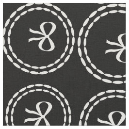 Abstraktes Niedliches weißes Bow-Muster Schwarz Stoff