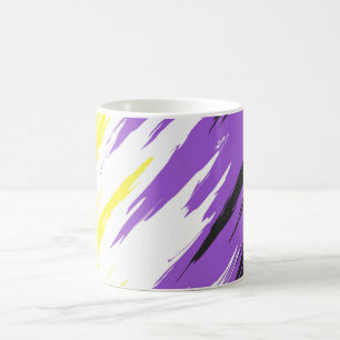 Abstraktes Nonbinäres Pride-Flagge Kaffeetasse