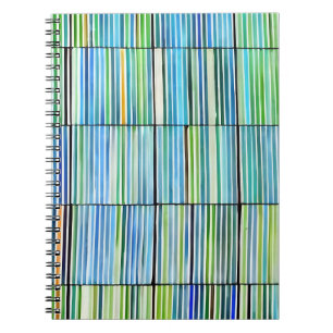 Abstraktes Notebook mit Farbstreifen Notizblock