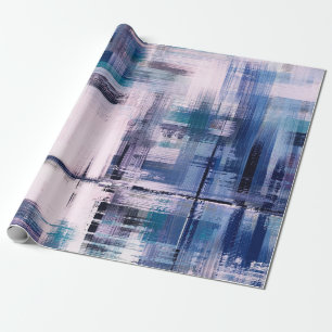 Abstraktes Ölgemälde auf Leinwand, handgezeichnete Geschenkpapier