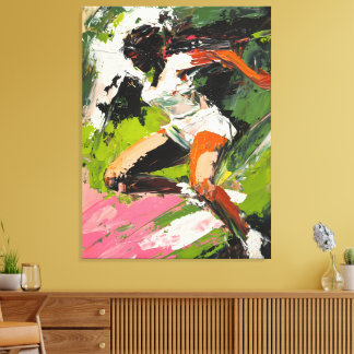 Abstraktes Ölgemälde in Bewegung Leinwanddruck