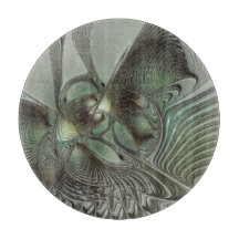 Abstraktes Olive Sage Green Grau Fraktal Art Fanta