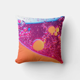 Abstraktes Ölteppichmuster - Iridescent Modern Kissen