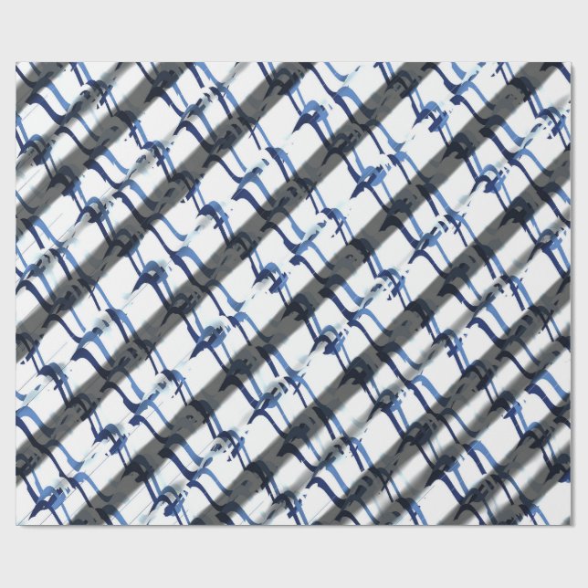 Abstraktes OpArt 3D-Muster  Geschenkpapier (Flach)