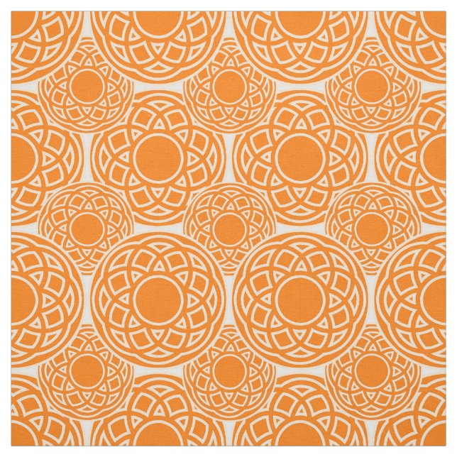 Abstraktes orange geometrisches Muster Stoff (Muster)