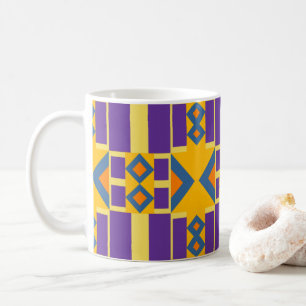 Abstraktes orange- und violettes Design mit Diaman Kaffeetasse