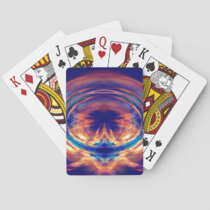 Abstraktes Orangenfeuer Spielkarten
