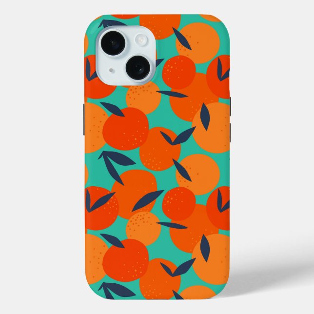 Abstraktes Orangenfruchtmuster Case-Mate iPhone Hülle (Rückseite)