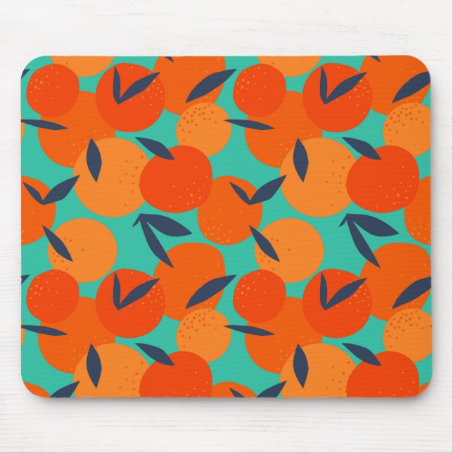 Abstraktes Orangenfruchtmuster Mousepad (Vorne)
