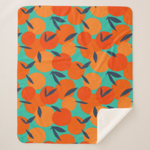 Abstraktes Orangenfruchtmuster Sherpadecke