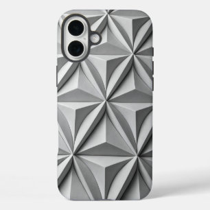 Abstraktes Origami gefaltete Schnittlinien iPhone 16 Plus Hülle