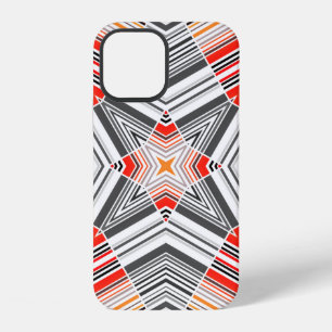 Abstraktes ornamentales gestreiftes Muster ohne Si iPhone 12 Hülle