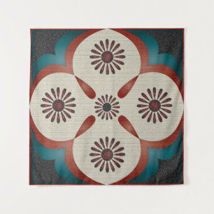 abstraktes ornamentales Illustrationsmuster Hinter Wandteppich