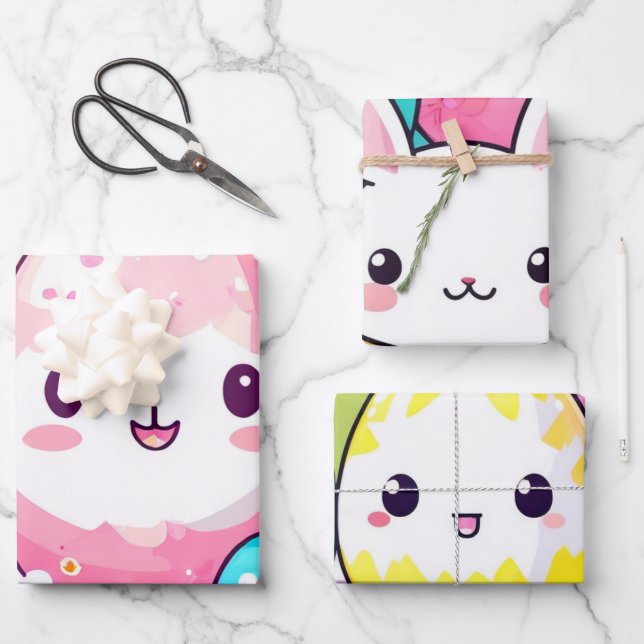 Abstraktes Ostereier Geschenkpapier Set (Vorderseite)