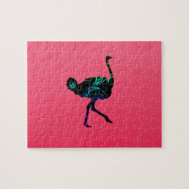 Abstraktes Ostrich Foto Puzzle