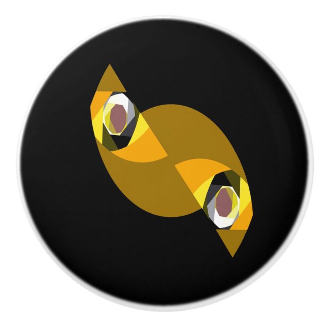 ABSTRAKTES OWL KERAMIKKNAUF (Vorderseite)