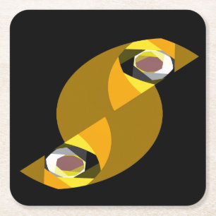 ABSTRAKTES OWL RECHTECKIGER PAPPUNTERSETZER