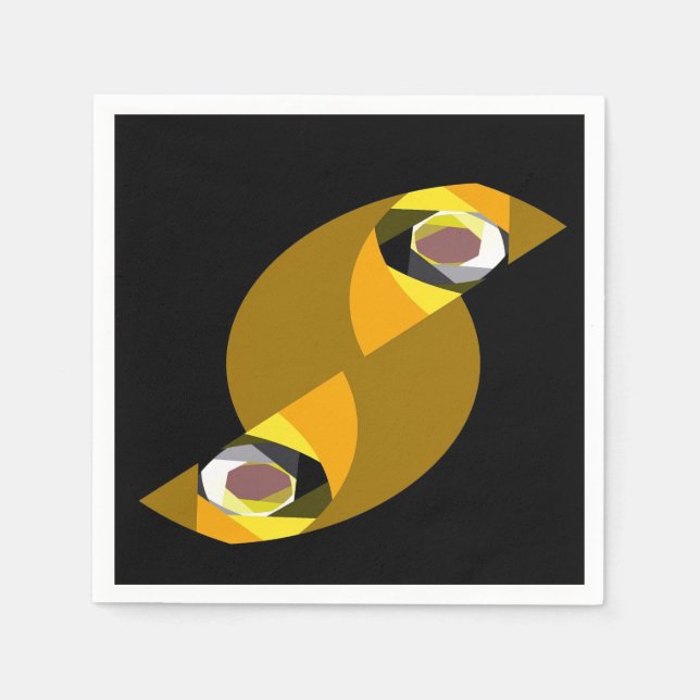 ABSTRAKTES OWL SERVIETTE (Vorderseite)