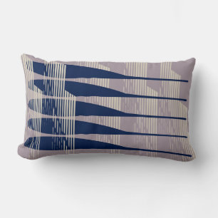 Abstraktes Paddelkissen in Navy & Lavender Pillow Lendenkissen