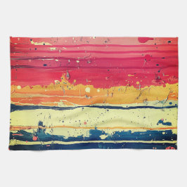 Abstraktes Paint Design auf Küchentüchern Geschirrtuch