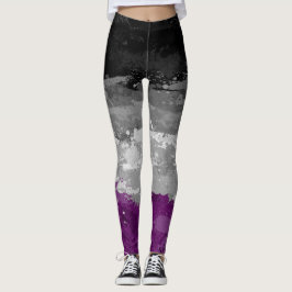 Abstraktes Paint Spritzer asexual Prilag-Flag-Must Leggings