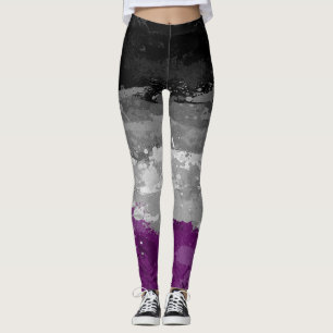 Abstraktes Paint Spritzer asexual Prilag-Flag-Must Leggings